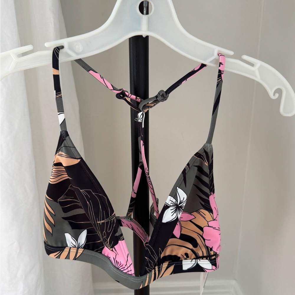 Roxy Pink and Navy Floral Bikini Top
